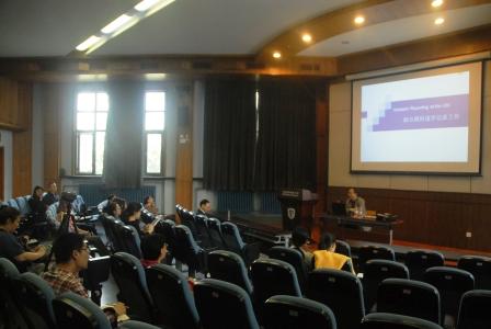联合国大会和会议管理部逐字记录处处长傅鹏辉来PP电子讲座-高翻学院-2016.05.09-照片02